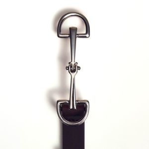 New women Massimo Dutti Leather belt. Black textured. Size M. 85cm